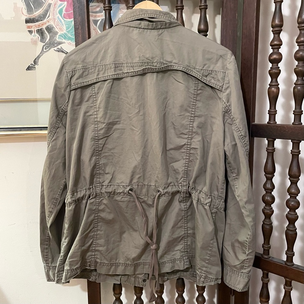 EDDIE BAUER Khaki Green 100% Cotton Utility Jacket XL - Picture 5 of 9